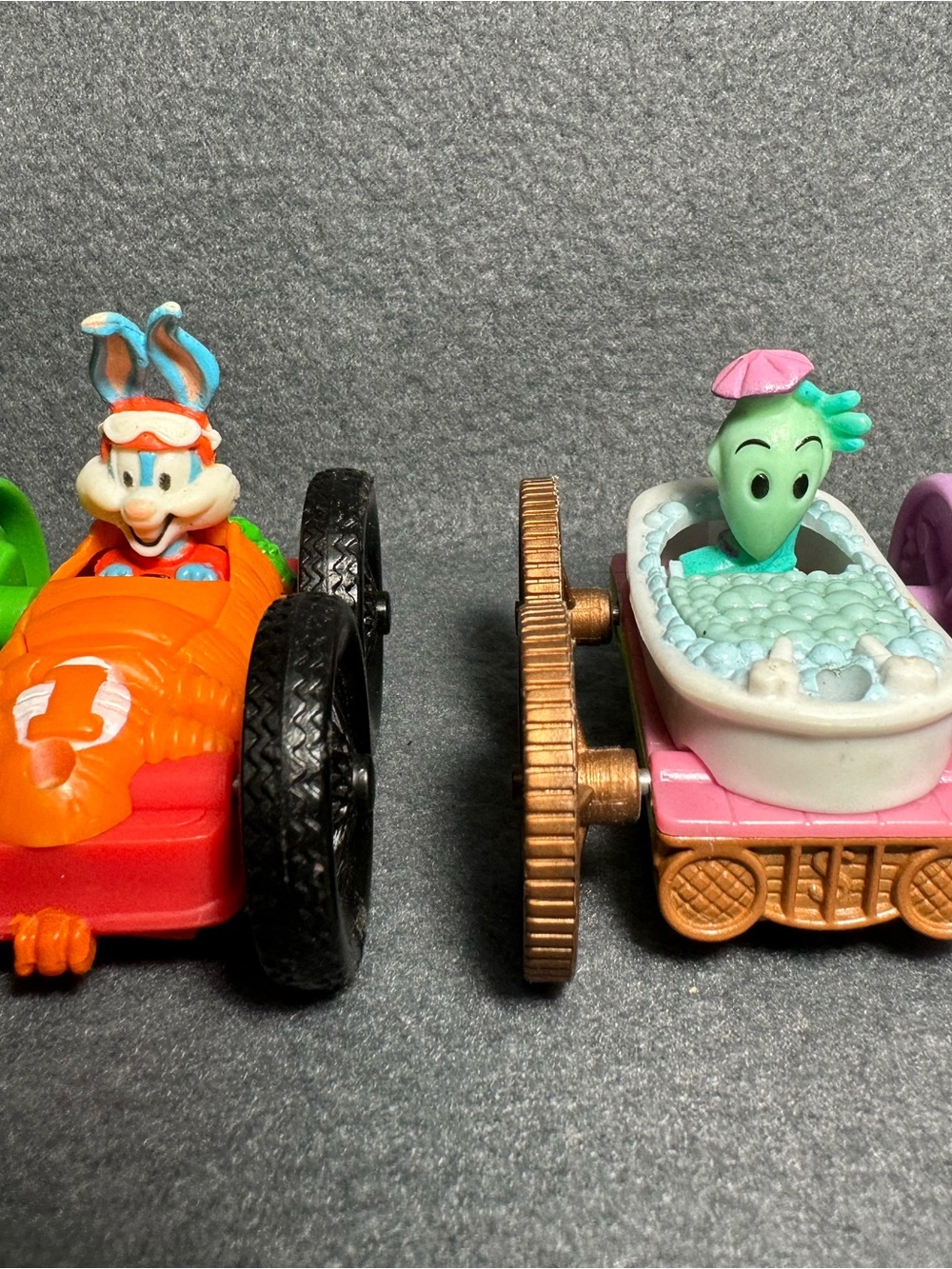 Vintage McDonalds Happy Meal Toy- Tiny Toons Flip Cars set of 2
